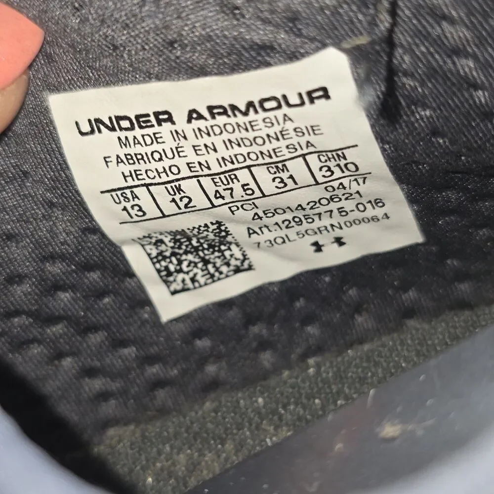 Under Armour Men's Training Team Architech Gray Orange Training Shoes Sz 13